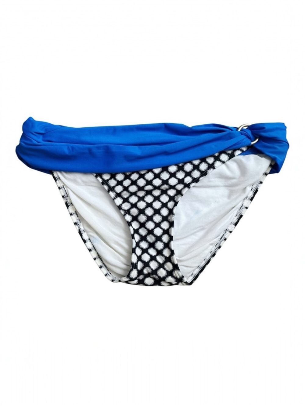 Swim Systems Bikini Bottom Womens XL Blue Black White Geometric Ring Side Swim